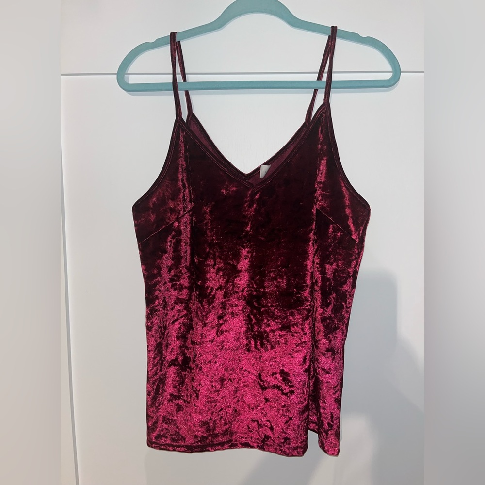 Velvet textured tank